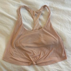 Alo cotton knit crop top!
